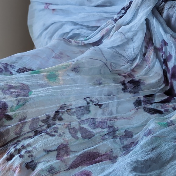 Nordstrom modal and silk flora print scarf - Picture 3 of 6